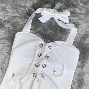 WHITE ONE PIECE SWIMSUIT